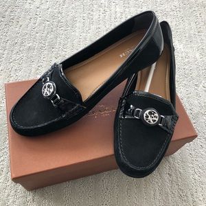 Coach Fonda Women US 8 Black Moc Loafer